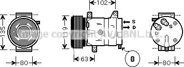 Prasco RTK404 - Компрессор кондиционера autosila-amz.com