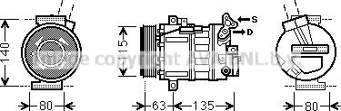 Prasco RTK485 - Компрессор кондиционера autosila-amz.com