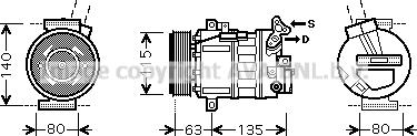 Prasco RTK486 - Компрессор кондиционера autosila-amz.com