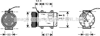 Prasco RTK073 - Компрессор кондиционера autosila-amz.com