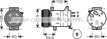 Prasco RTK385 - Компрессор кондиционера autosila-amz.com