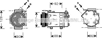 Prasco RTK285 - Компрессор кондиционера autosila-amz.com