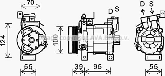 Prasco SUK085 - Компрессор кондиционера autosila-amz.com