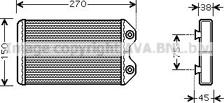 Prasco TO6369 - Теплообменник, отопление салона autosila-amz.com