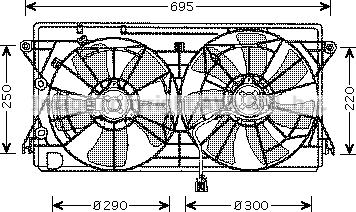 Prasco TO7550 - Вентилятор, охлаждение двигателя autosila-amz.com