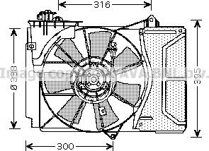 Prasco TO7503 - Вентилятор, охлаждение двигателя autosila-amz.com