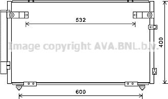 Prasco TOA5621D - Конденсатор кондиционера autosila-amz.com