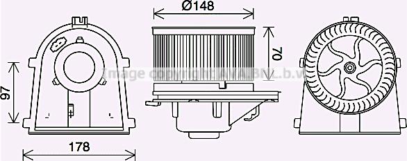 Prasco VN8408 - Электродвигатель, вентиляция салона autosila-amz.com