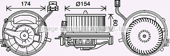 Prasco VN8399 - Электродвигатель, вентиляция салона autosila-amz.com