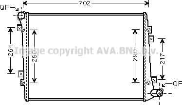 Prasco VN2224 - Радиатор, охлаждение двигателя autosila-amz.com