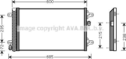 Prasco VNA5183D - Конденсатор кондиционера autosila-amz.com