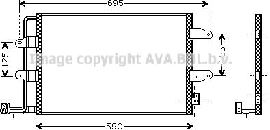 Prasco VNA5252 - Конденсатор кондиционера autosila-amz.com