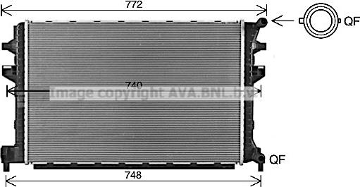 Prasco VNA2383 - Радиатор, охлаждение двигателя autosila-amz.com