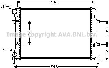 Prasco VNA2205 - Радиатор, охлаждение двигателя autosila-amz.com