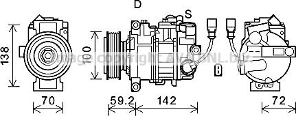 Prasco VNK385 - Компрессор кондиционера autosila-amz.com