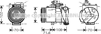 Prasco VNK257 - Компрессор кондиционера autosila-amz.com