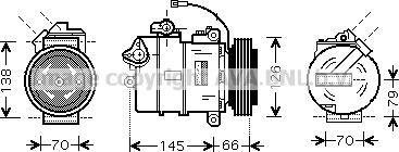 Prasco VNK261 - Компрессор кондиционера autosila-amz.com