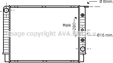 Prasco VO2062 - Радиатор, охлаждение двигателя autosila-amz.com