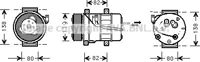 Prasco VOK054 - Компрессор кондиционера autosila-amz.com