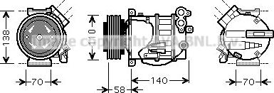 Prasco VOK144 - Компрессор кондиционера autosila-amz.com