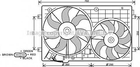 Prasco VW7528 - Вентилятор, охлаждение двигателя autosila-amz.com