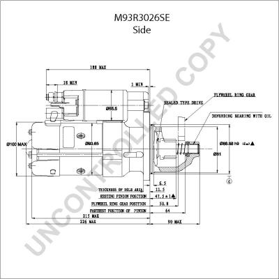 Prestolite Electric M93R3026SE - Стартер КАМАЗ, ПАЗ, ЛИАЗ, НЕФАЗ дв.Камминз ISBe 185,210,270,285 (10 зуб, 24V,6кВт) M93R3026SE autosila-amz.com