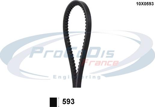 Procodis France 10X0593 - Клиновой ремень, поперечные рёбра autosila-amz.com