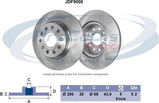Procodis France JDF9000 - Тормозной диск autosila-amz.com