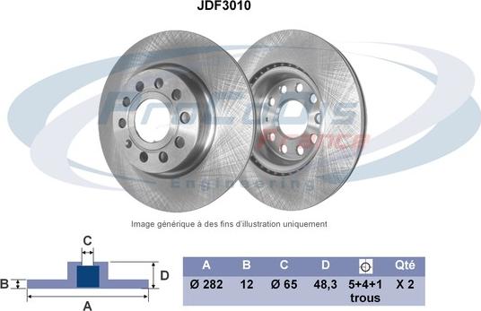 Procodis France JDF3010 - Тормозной диск autosila-amz.com