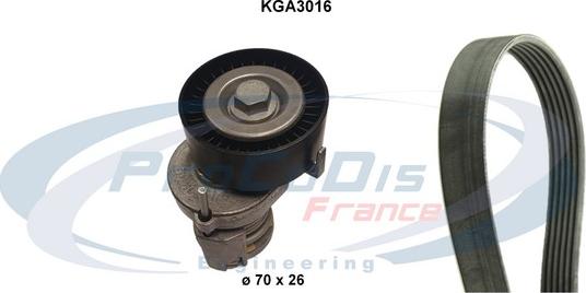 Procodis France KGA3016 - Поликлиновый ременный комплект autosila-amz.com
