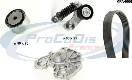 Procodis France KPA4006 - Водяной насос + комплект зубчатого ремня ГРМ autosila-amz.com