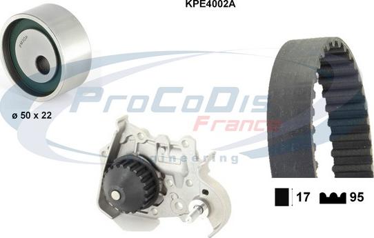 Procodis France KPE4002A - Водяной насос + комплект зубчатого ремня ГРМ autosila-amz.com