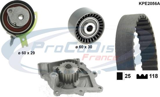 Procodis France KPE2056A - Водяной насос + комплект зубчатого ремня ГРМ autosila-amz.com