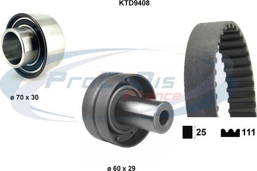 Procodis France KTD9408 - Комплект зубчатого ремня ГРМ autosila-amz.com