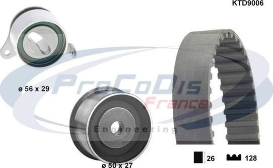 Procodis France KTD9006 - Комплект зубчатого ремня ГРМ autosila-amz.com