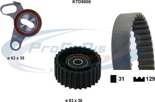 Procodis France KTD9000 - Комплект зубчатого ремня ГРМ autosila-amz.com