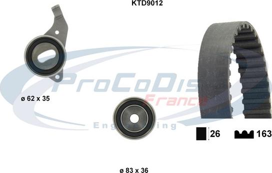 Procodis France KTD9012 - Комплект зубчатого ремня ГРМ autosila-amz.com