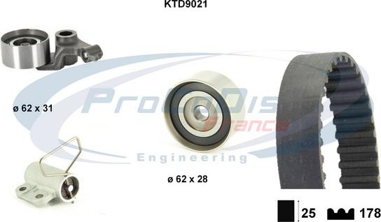 Procodis France KTD9021 - Комплект зубчатого ремня ГРМ autosila-amz.com