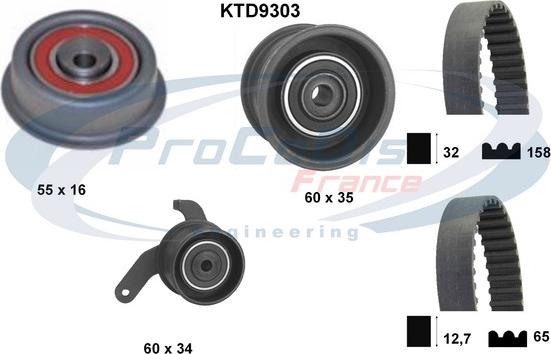 Procodis France KTD9303 - Комплект зубчатого ремня ГРМ autosila-amz.com