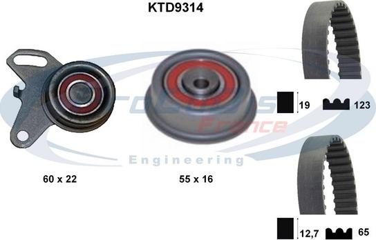 Procodis France KTD9314 - Комплект зубчатого ремня ГРМ autosila-amz.com