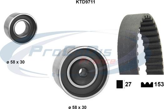 Procodis France KTD9711 - Комплект зубчатого ремня ГРМ autosila-amz.com