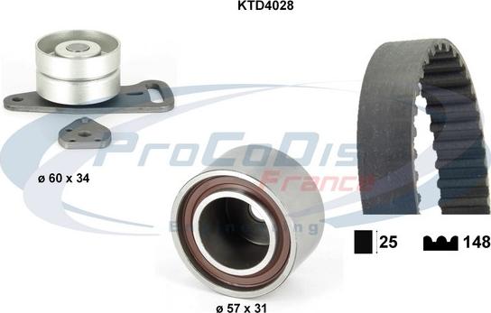 Procodis France KTD4028 - Комплект зубчатого ремня ГРМ autosila-amz.com