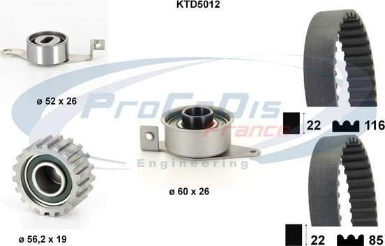 Procodis France KTD5012 - Комплект зубчатого ремня ГРМ autosila-amz.com