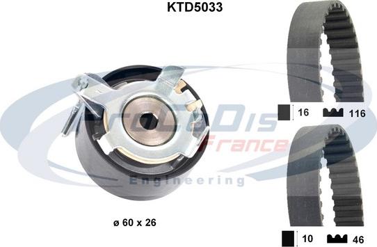 Procodis France KTD5033 - Комплект зубчатого ремня ГРМ autosila-amz.com