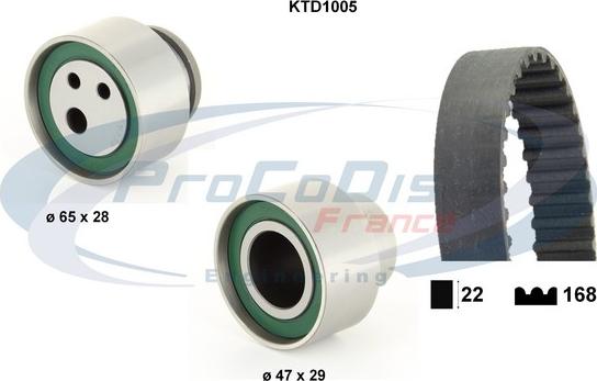 Procodis France KTD1005 - Комплект зубчатого ремня ГРМ autosila-amz.com