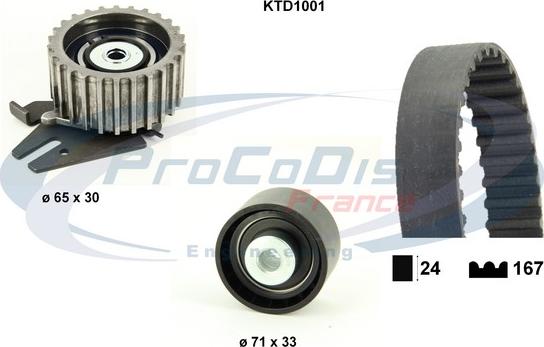 Procodis France KTD1001 - Комплект зубчатого ремня ГРМ autosila-amz.com