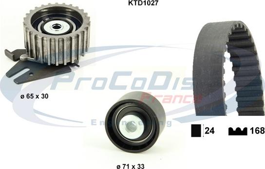 Procodis France KTD1027 - Комплект зубчатого ремня ГРМ autosila-amz.com