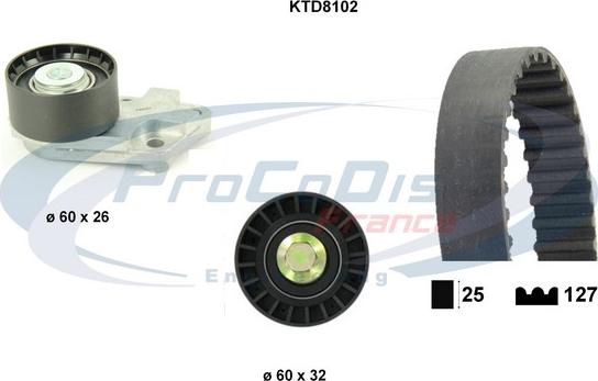 Procodis France KTD8102 - Комплект зубчатого ремня ГРМ autosila-amz.com