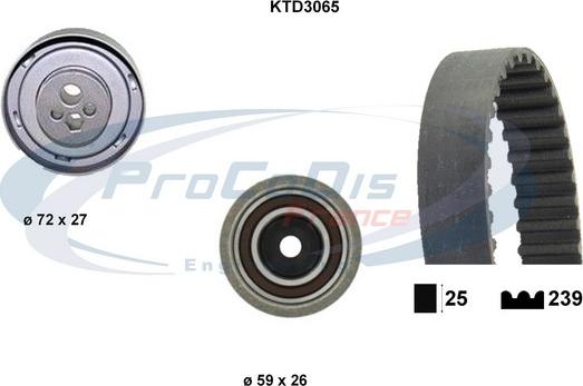 Procodis France KTD3065 - Комплект зубчатого ремня ГРМ autosila-amz.com