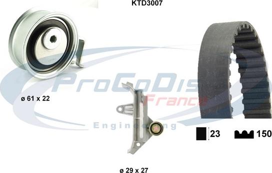 Procodis France KTD3007 - Комплект зубчатого ремня ГРМ autosila-amz.com